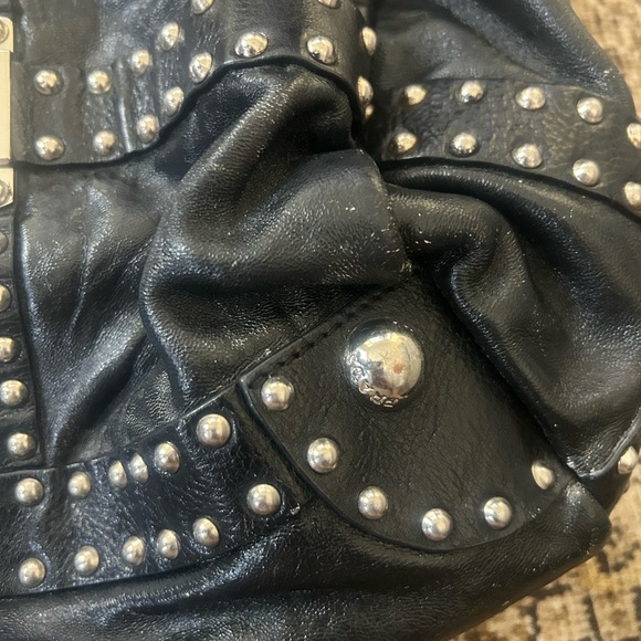 Rare Vintage Prada Black Leather Bag with Silver Studs Project Bag - Picture 9 of 16
